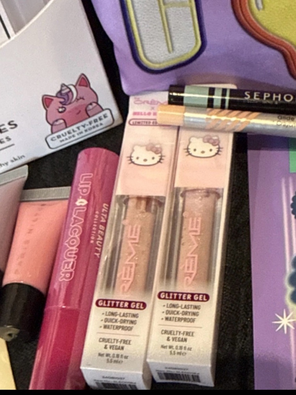 The Crème Shop Hello Kitty Limited Edition Glitter Gel & 15 Pc Mixed Lot Beauty - Picture 2 of 8